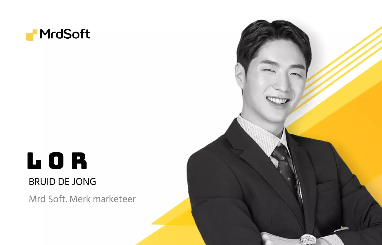 Bedrijfsconcept met gele vormen Mensenprofiel Werknemerskaart