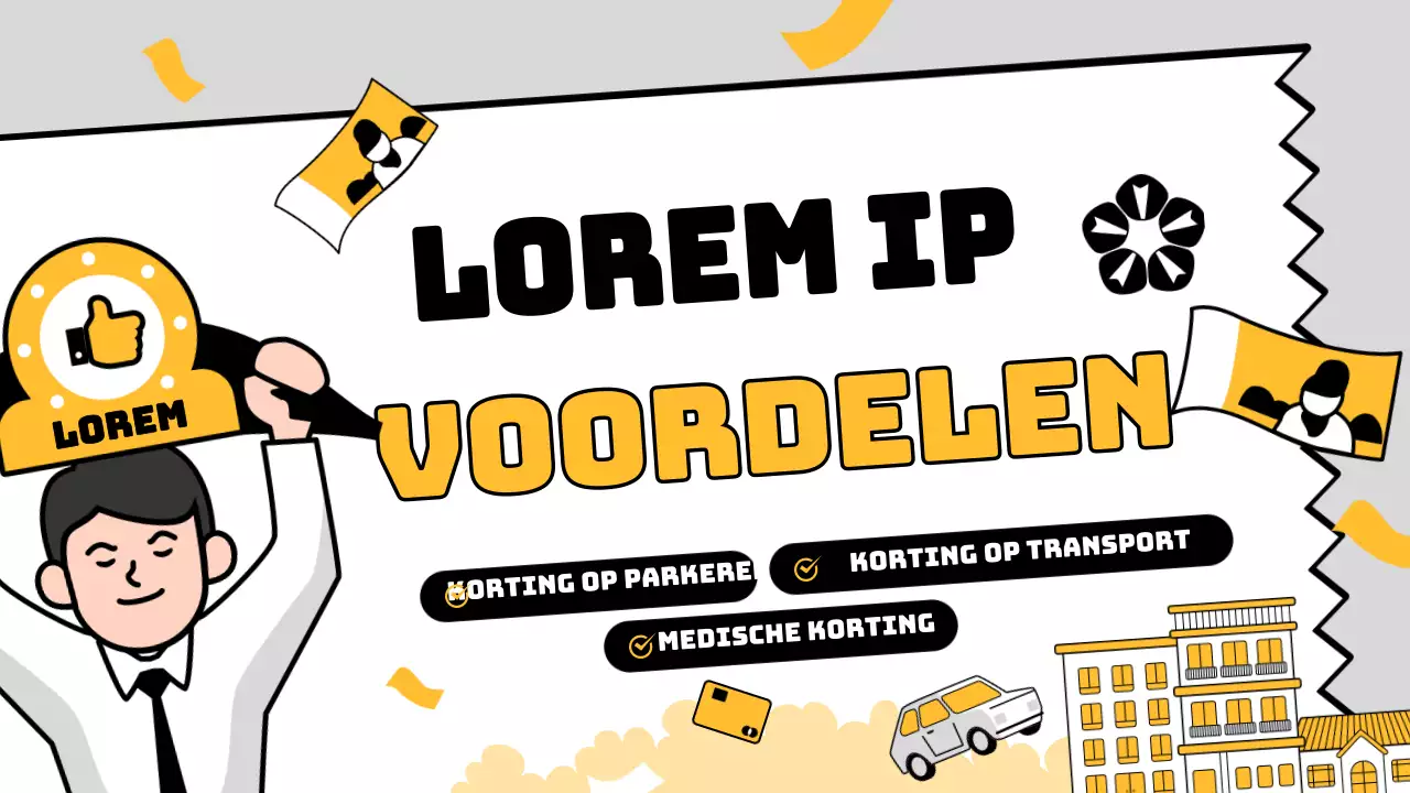 Model belastingbetaler voordeelgids met gele zwarte contour ontvangstbewijs illustratie concept