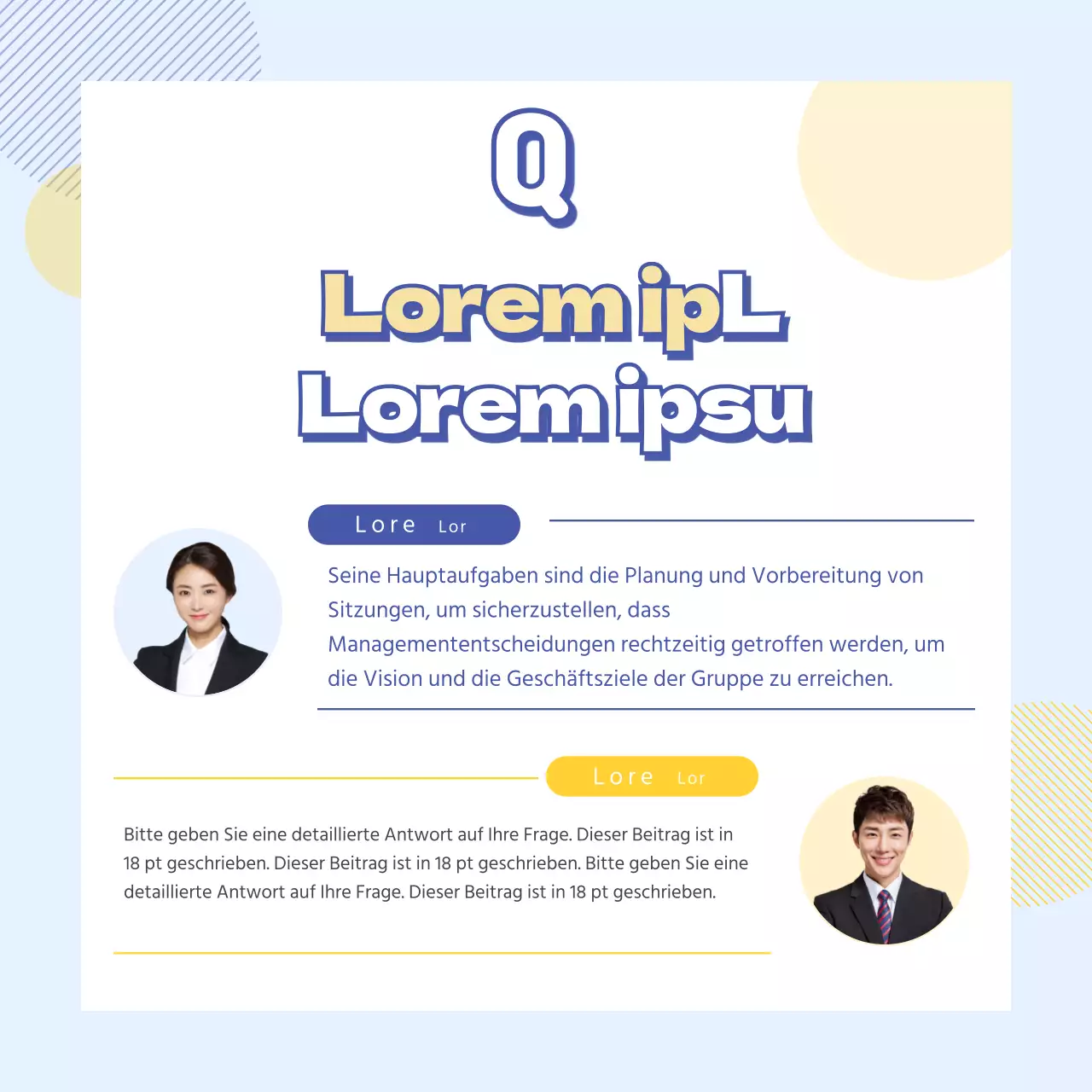 Modernes Recruiting in Hellblau und Gelb