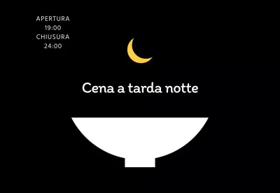 Logo nero semplice del ristorante Insegna del ristorante