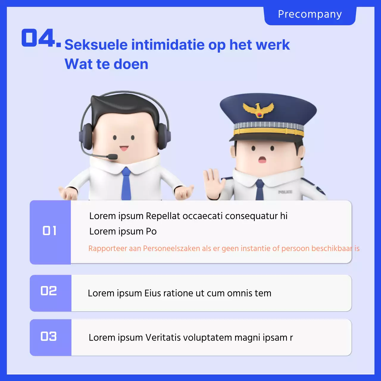 Blue Simple Workplace Seksuele Intimidatie Training KaartNieuws