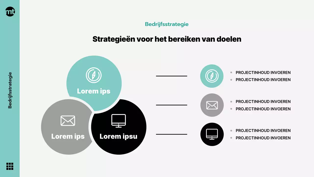 Modern zakelijk promotiemateriaal in mint en grijs, bedrijfsvisie, vieringen en presentaties thema