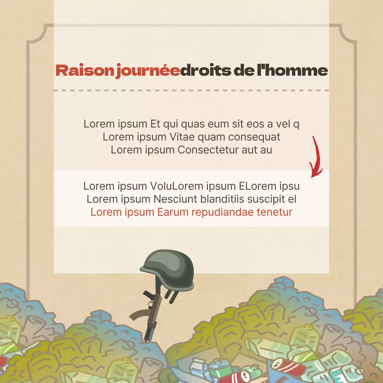 Carte de la Journée mondiale des droits de l'homme de DuclassNews Design