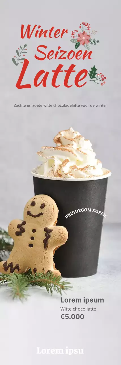 Promoot het koffiemenu van je kerstcafé