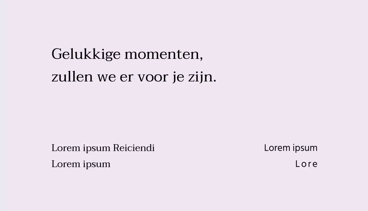 Mauve ivoor eenvoudige belettering schoonheid