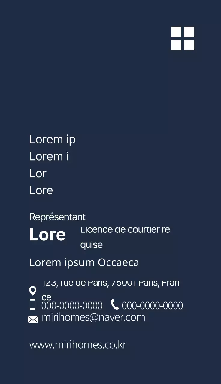 illustration bleu marine logo propre immobilier