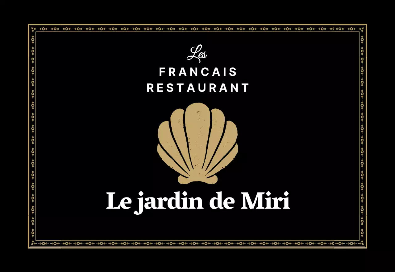 Un restaurant français avec un cadre doré