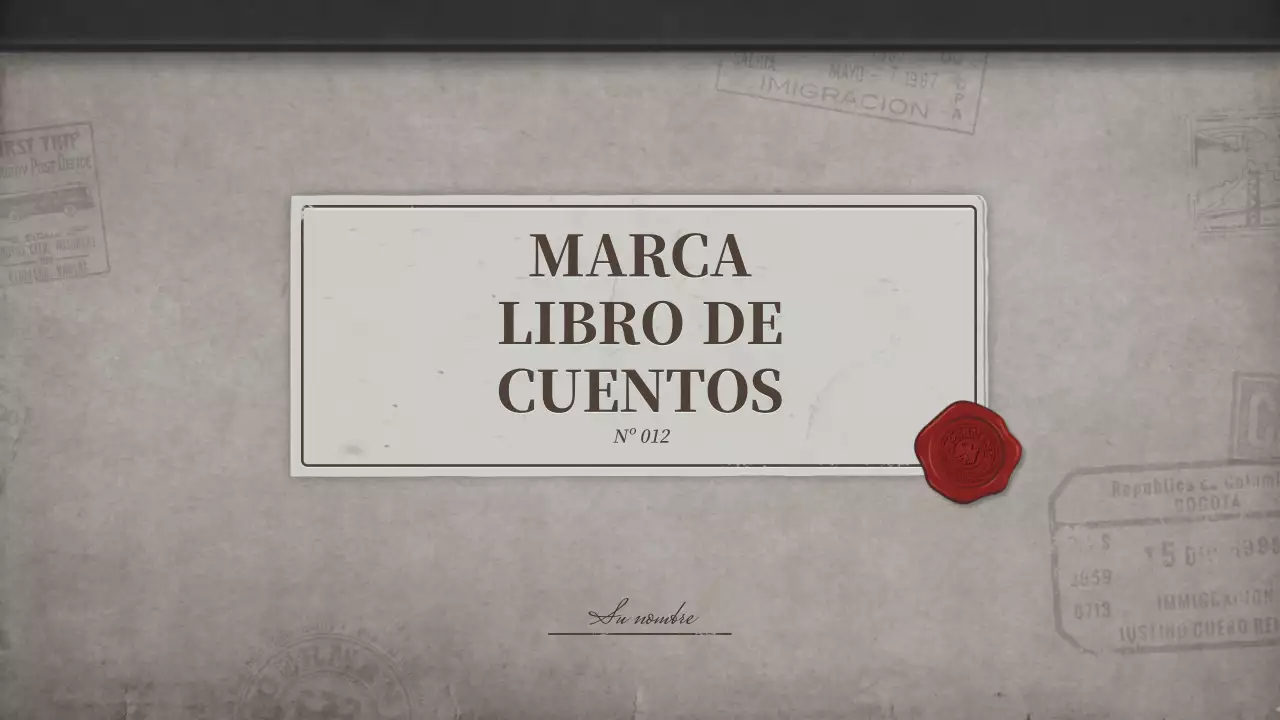 Presentación de libro de cuentos con marrón, concepto de cuaderno vintage