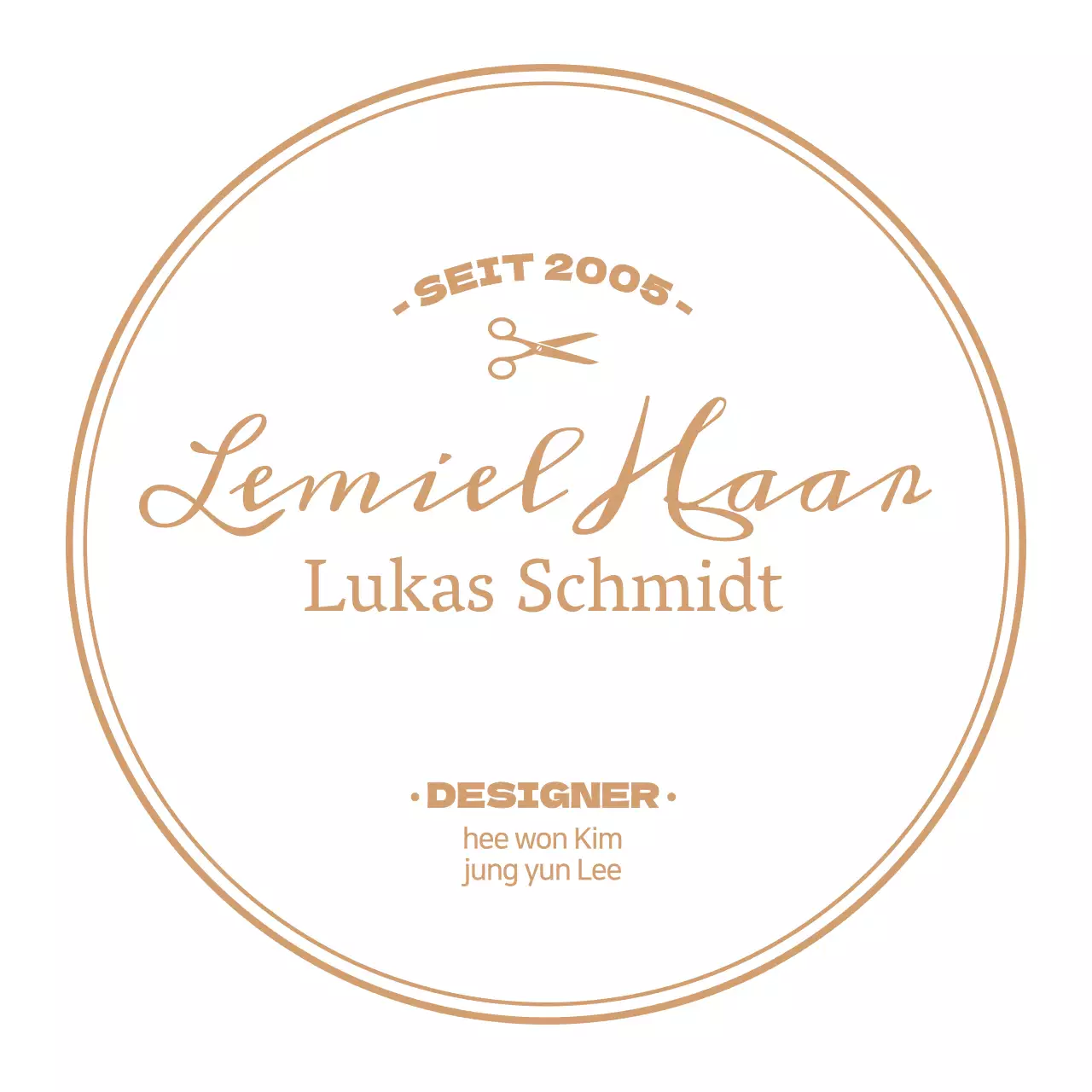 Weißes luxuriöses Friseurschild