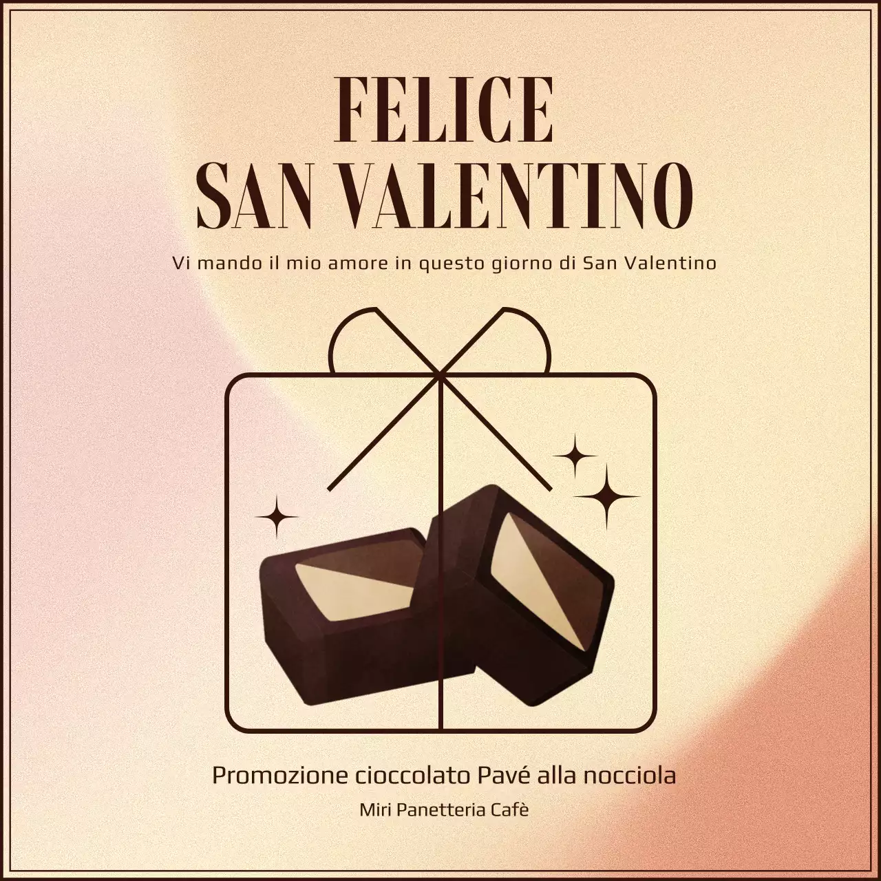 Cioccolatini di San Valentino in rosa-beige per un tocco sentimentale