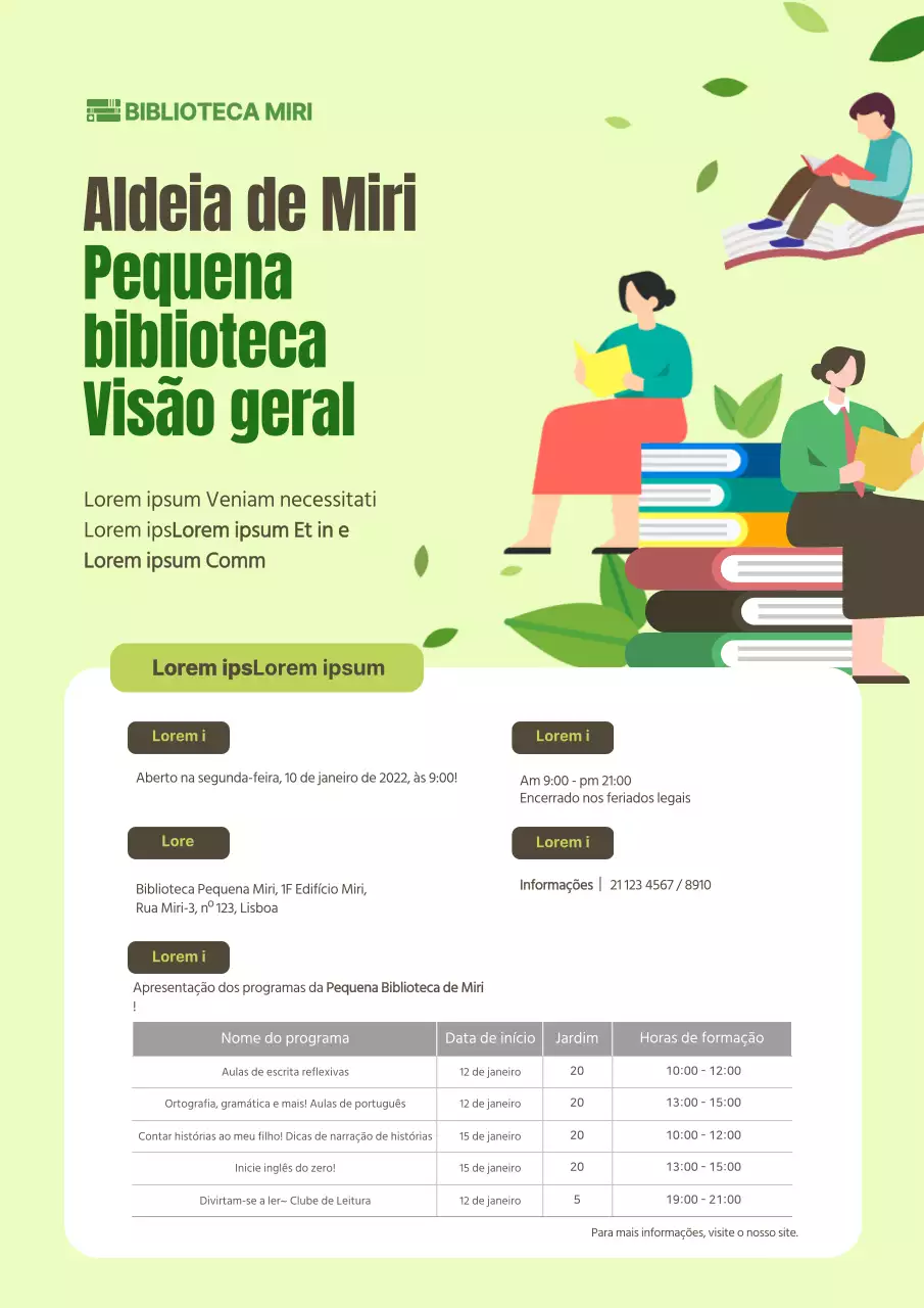 Biblioteca de Greenbrown Webposter