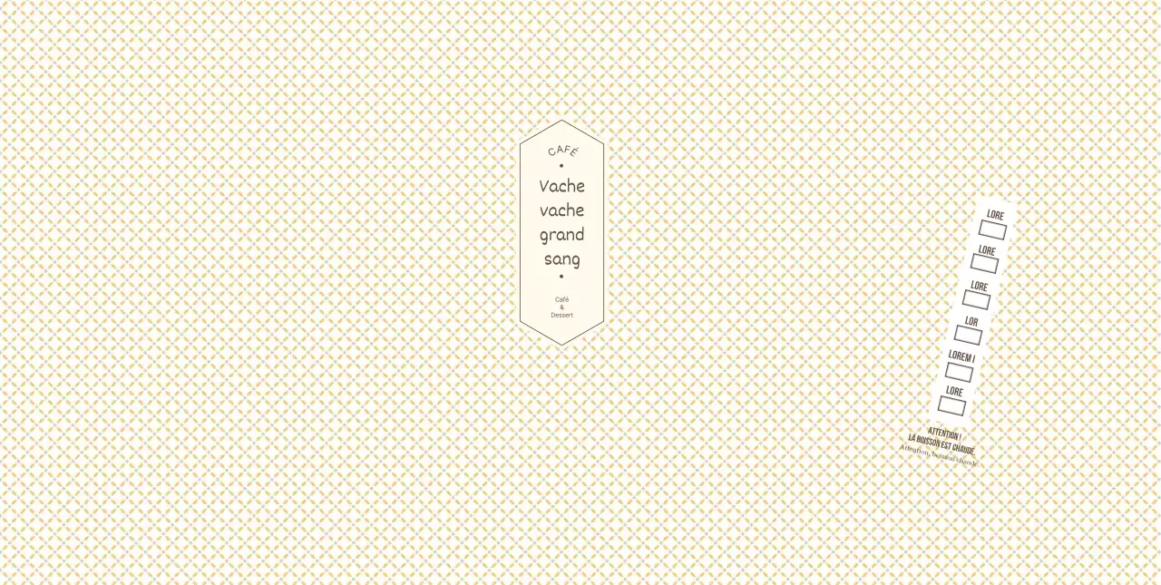 Café à carreaux jaunes