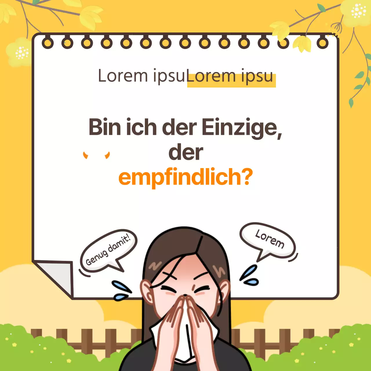 CardNews-Design in Gelb