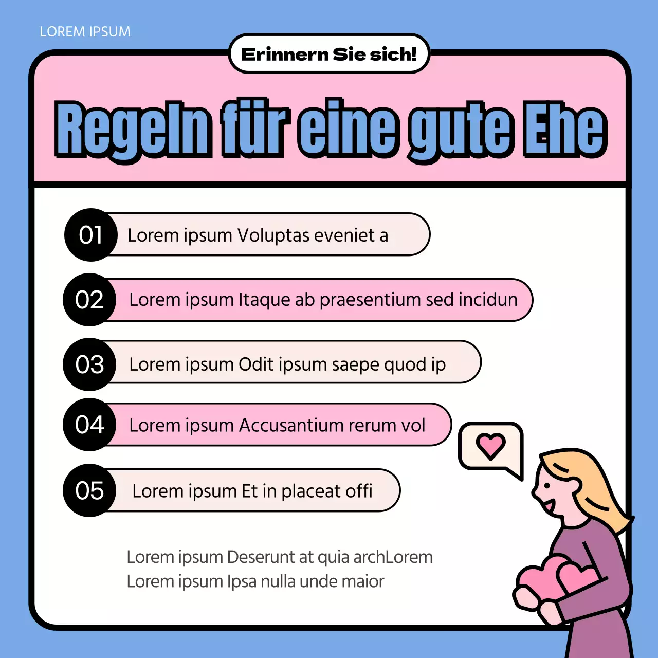 Werbung für eine Beratungsstelle für Paare mit schönen rosa und blauen Illustrationen