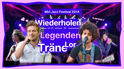 Rosa Blau Konzertthema mit bunten Lichtern und Porträtkonzept