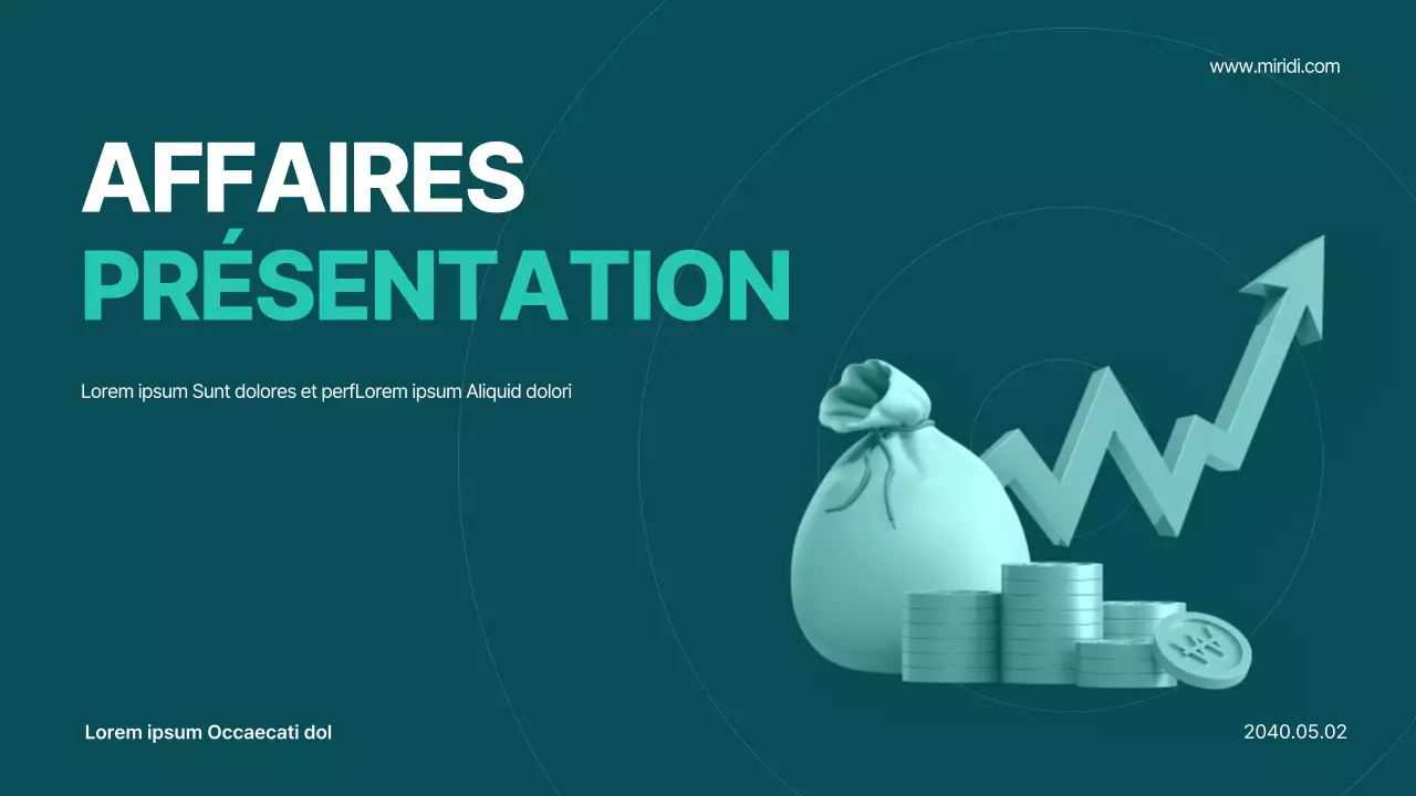 Prospectus d'une société de courtage géométrique, menthe et blanc