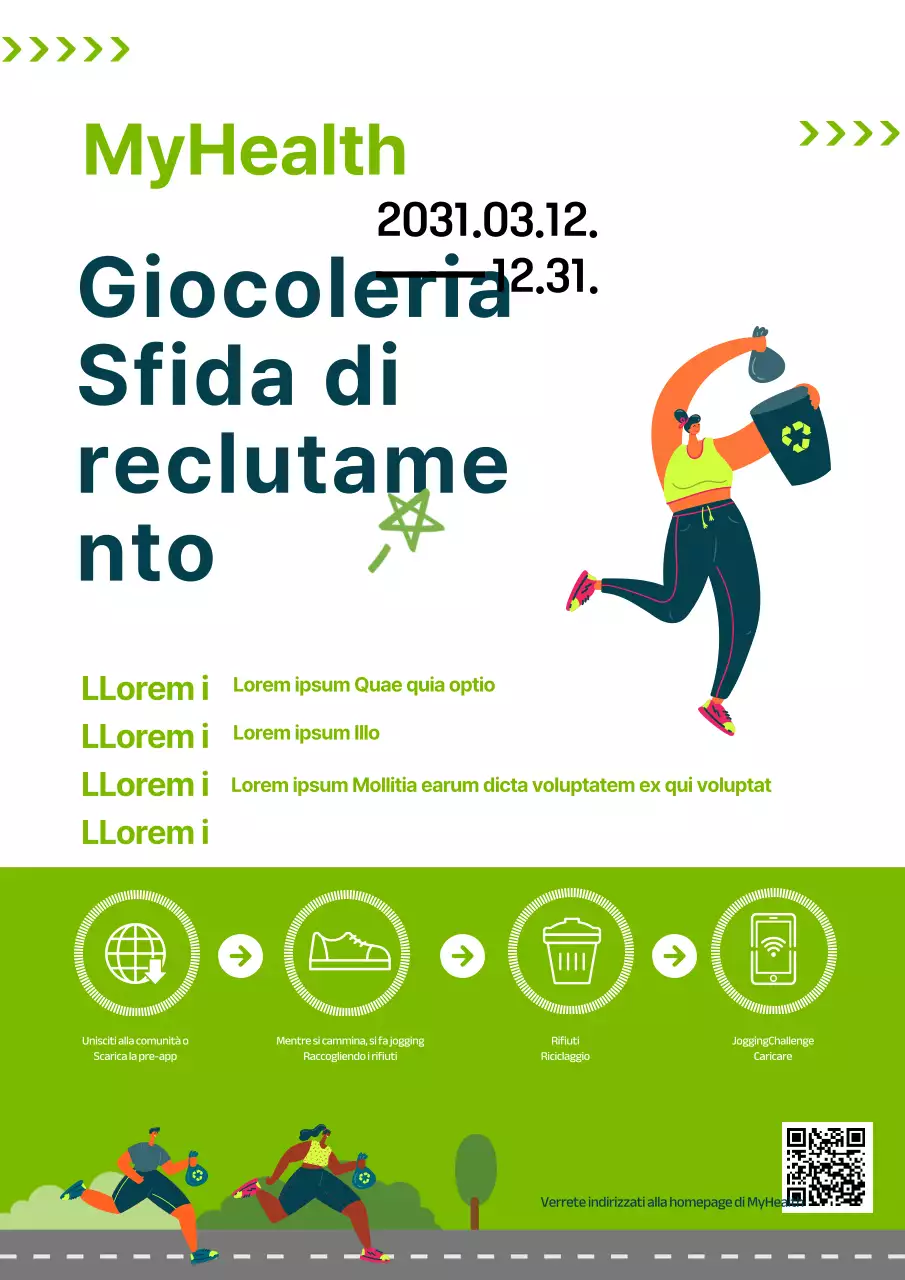 Verde, bianco e ordinato reclutamento di giocolieri