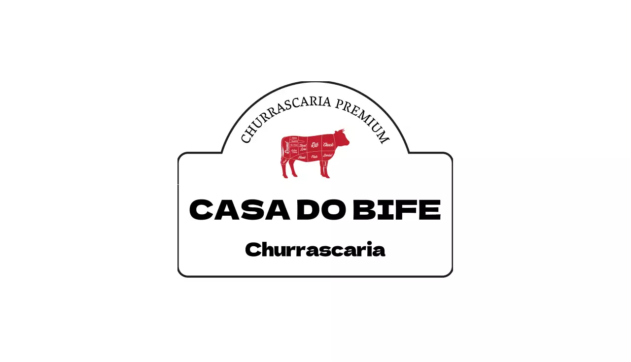 Vermelho preto ilustração restaurante bife