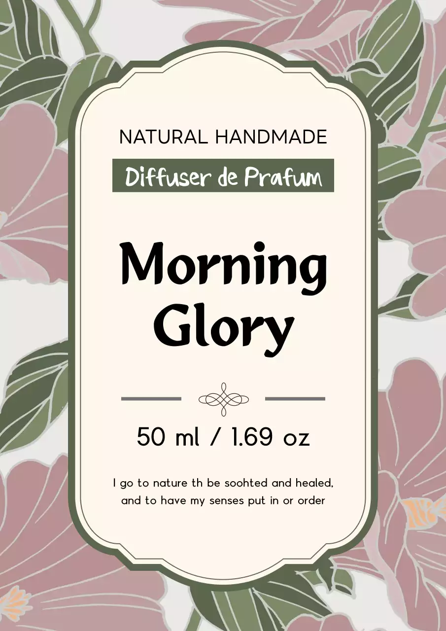 ベージュ 上品 ディフューザー ラベル ポスター