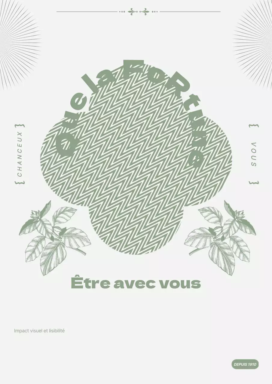 Dessin pour un cadre en forme de trèfle vert à quatre feuilles