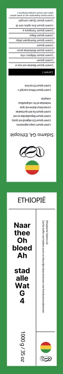 Groene koffiebonen cadeauverpakking