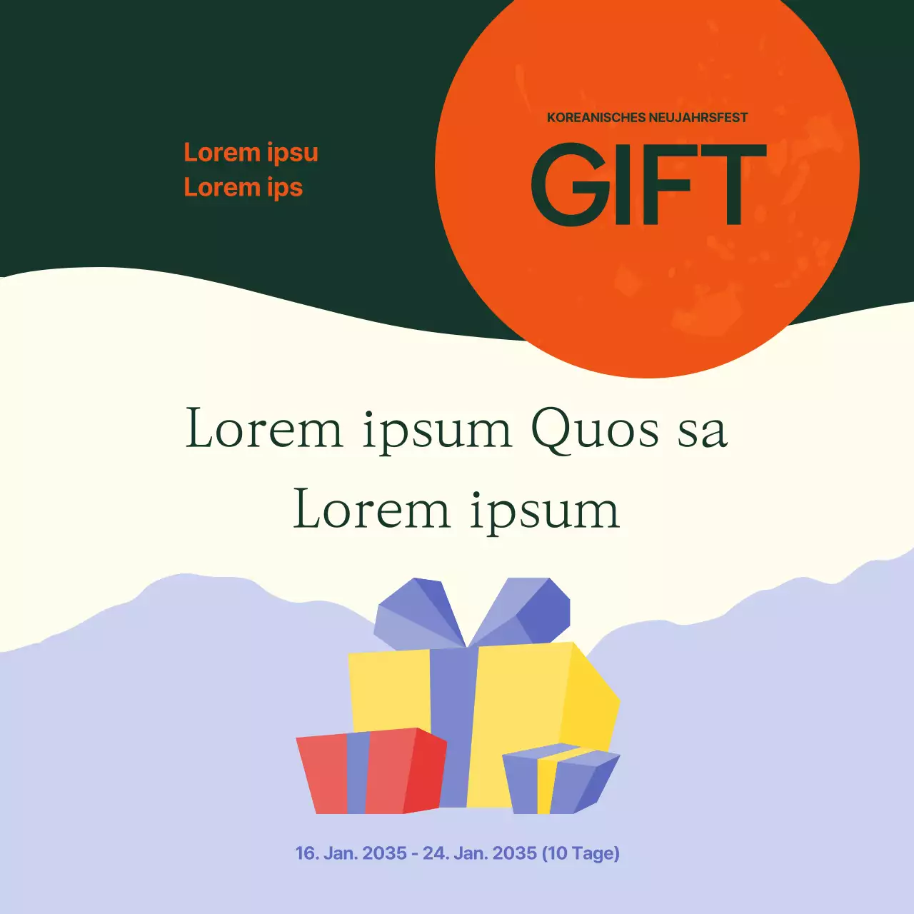 Ein einfaches illustriertes Angebot für einen Gutschein für das chinesische Neujahrsfest