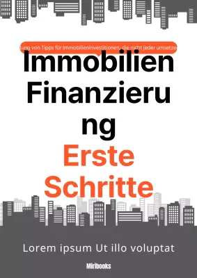 Eine einfache graue und orangefarbene Immobilienbuchhülle