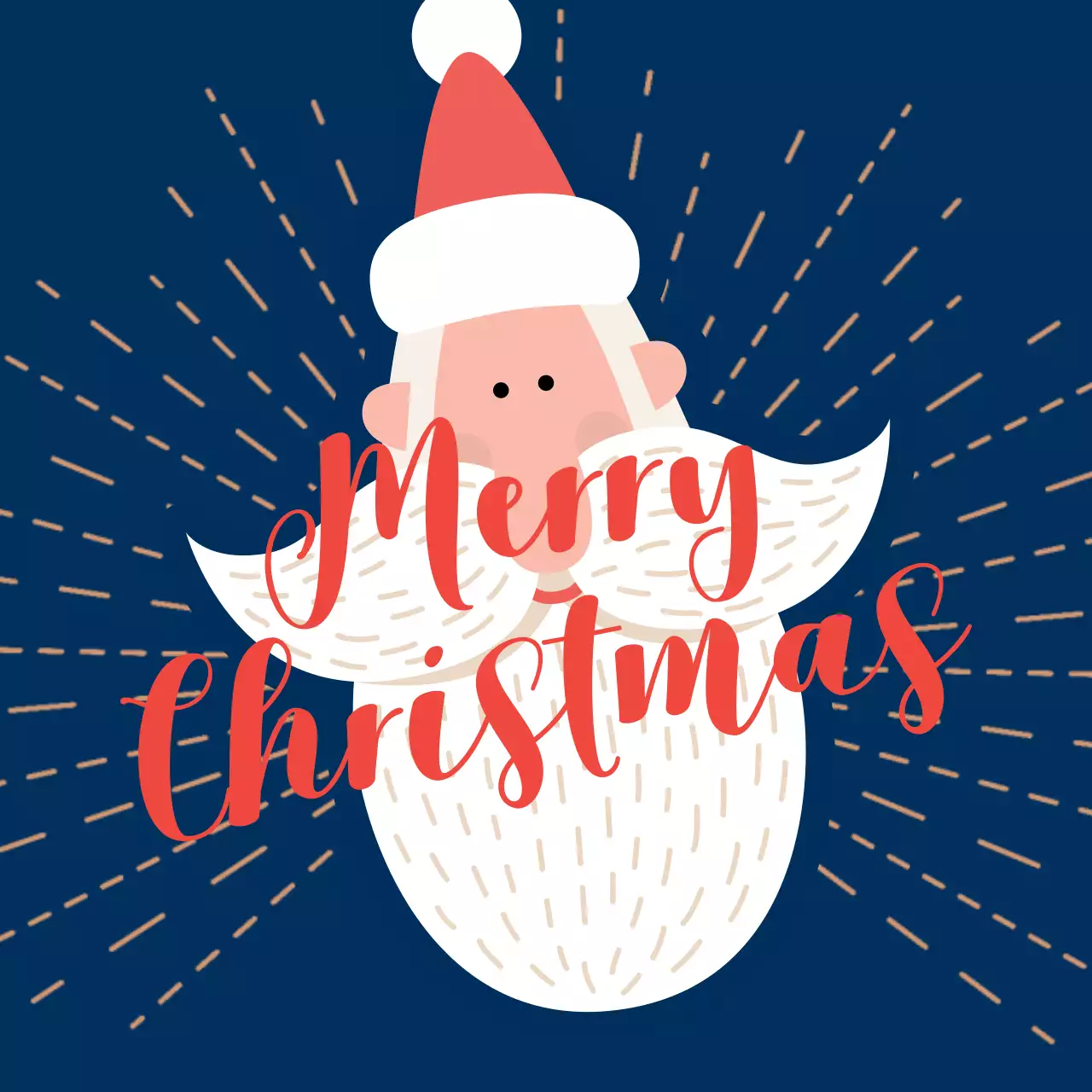 青色 赤色 イラスト サンタクロース クリスマス グリーティング ラベル