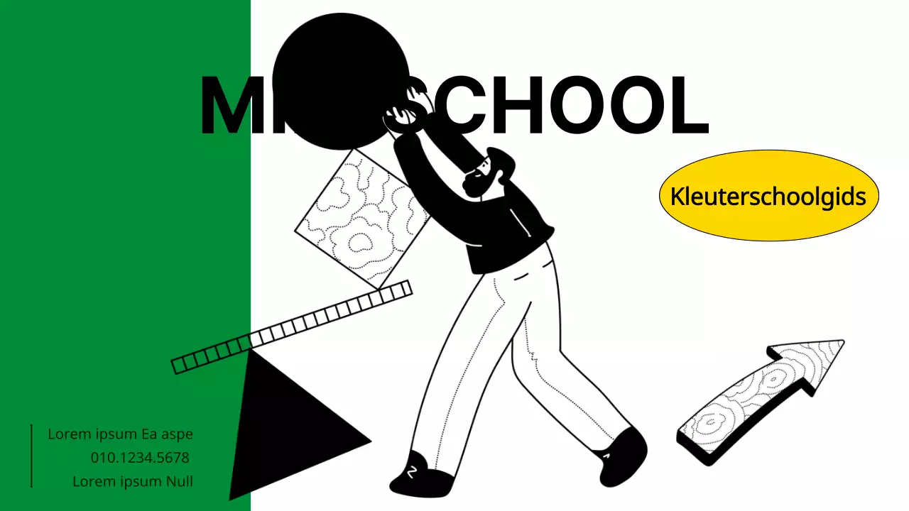 Een eenvoudige, groene schoolintroductie-hand-out