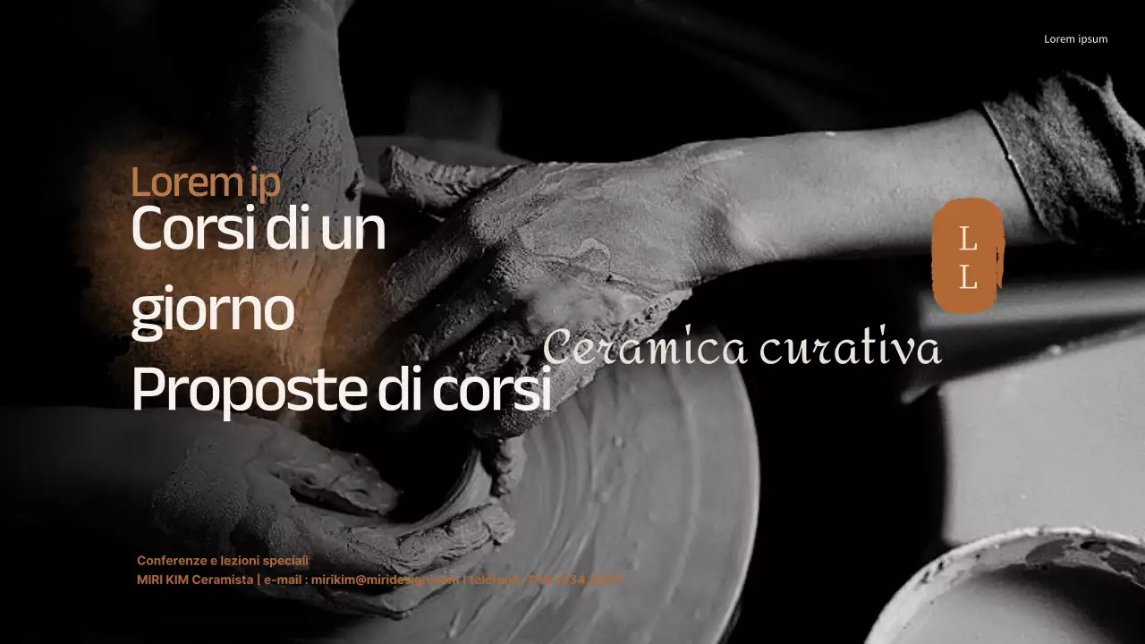 Corso di ceramica di un giorno con un'atmosfera tradizionale in beige e marrone