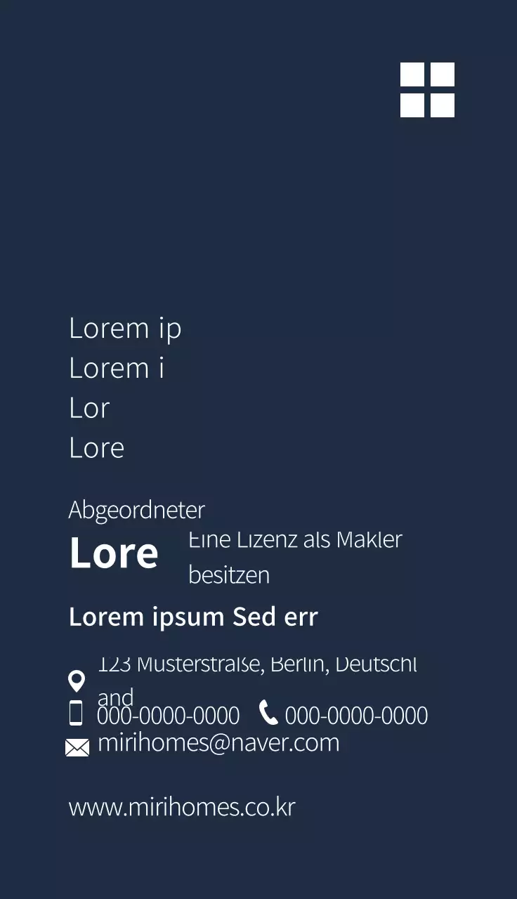 marineblau illustration logo ordentlich immobilien