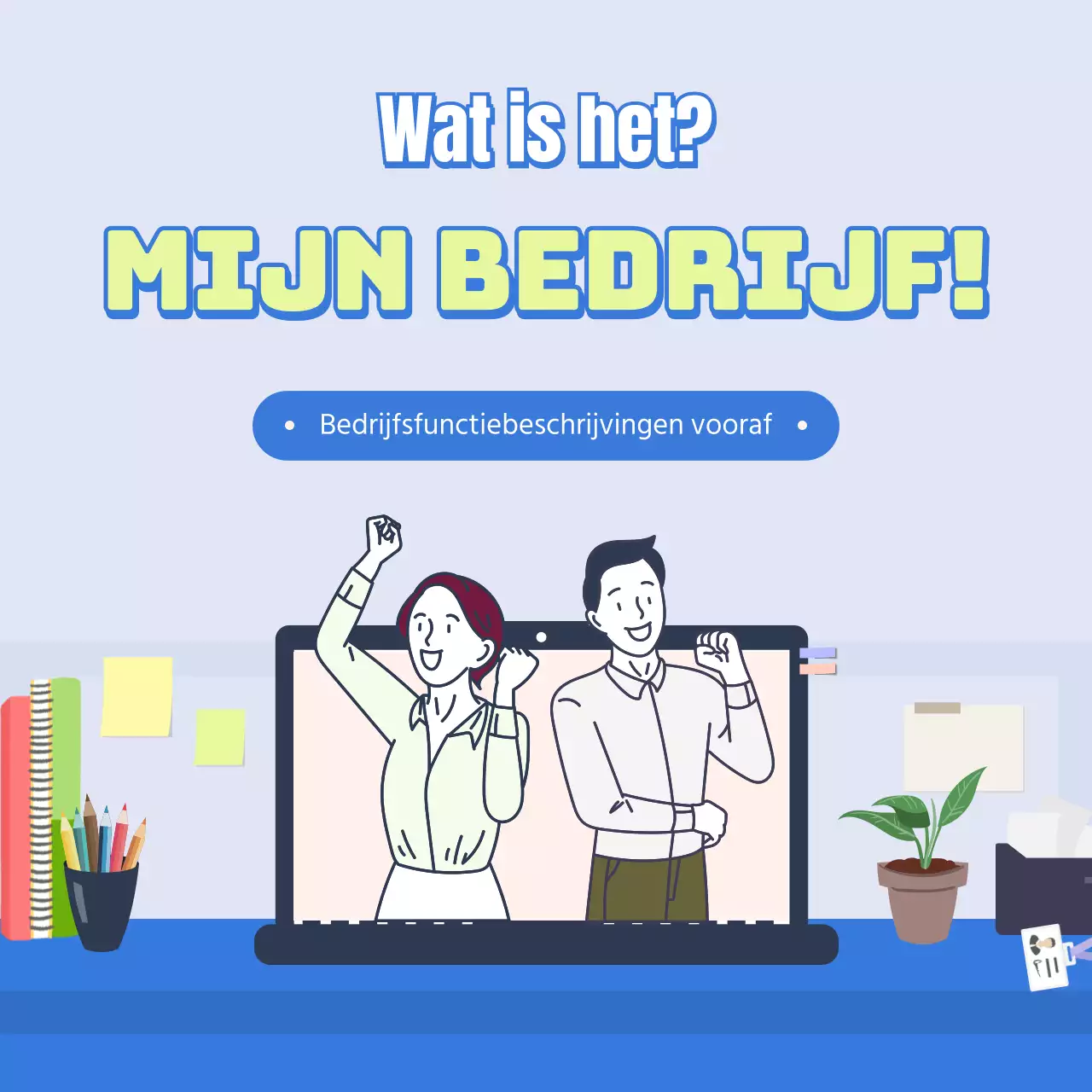 Pastel vacaturekaart nieuws ontwerp