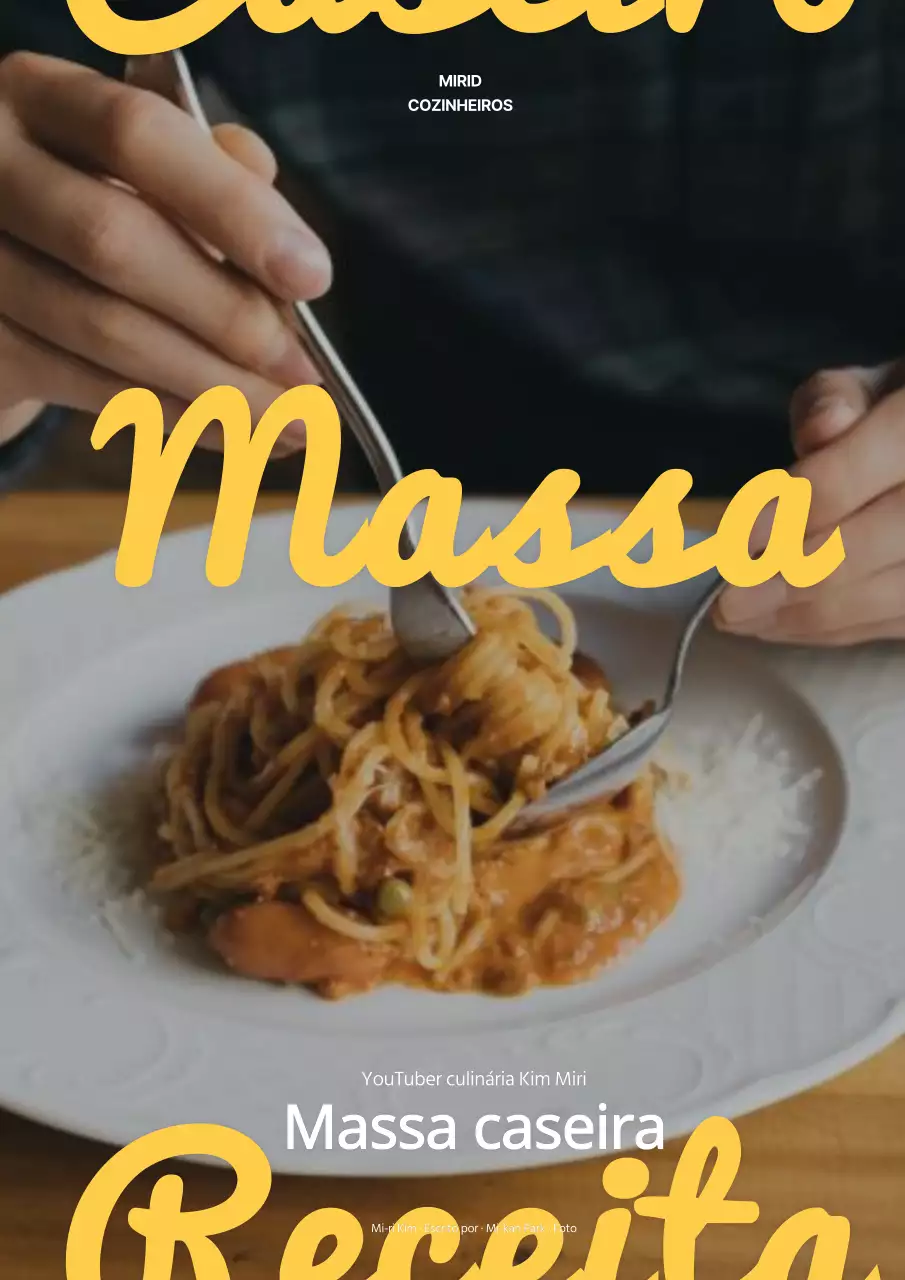 Tipografia amarela Receita moderna