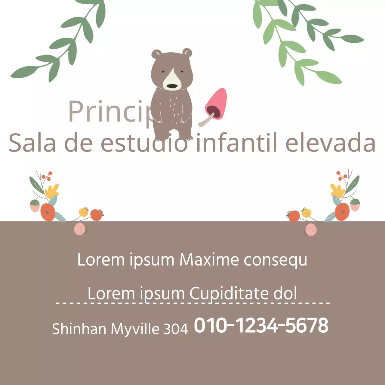 Sala de estudio infantil elevada