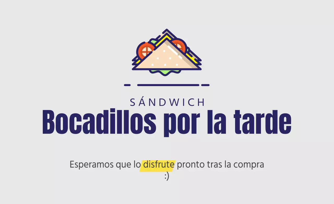 Bocadillos por la tarde