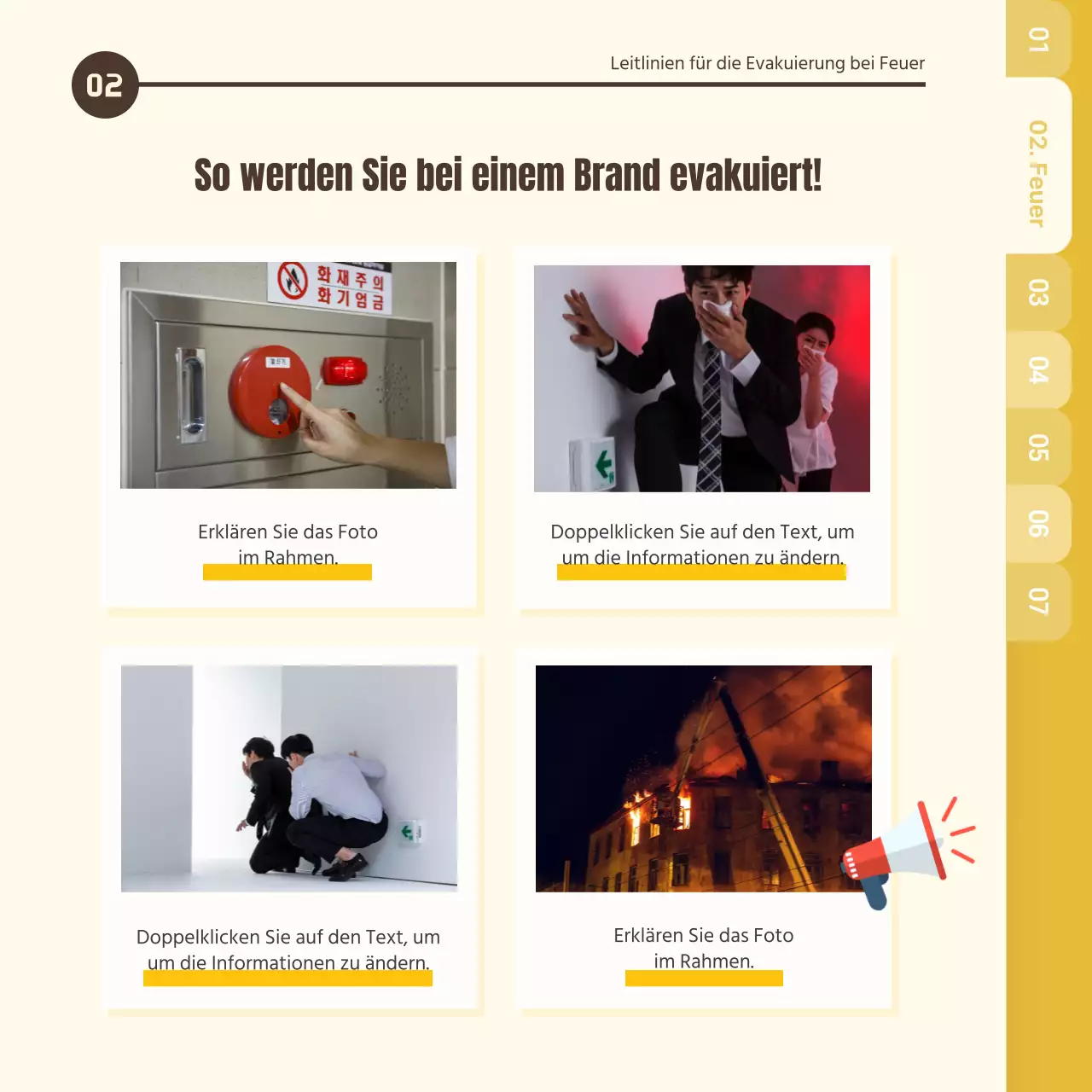 Türkisfarbener Leitfaden für die Katastrophenvorsorge cardnews design