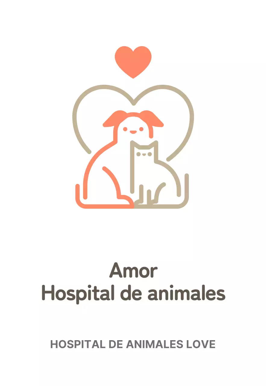 Blanco lindo animal logotipo clínica veterinaria signo