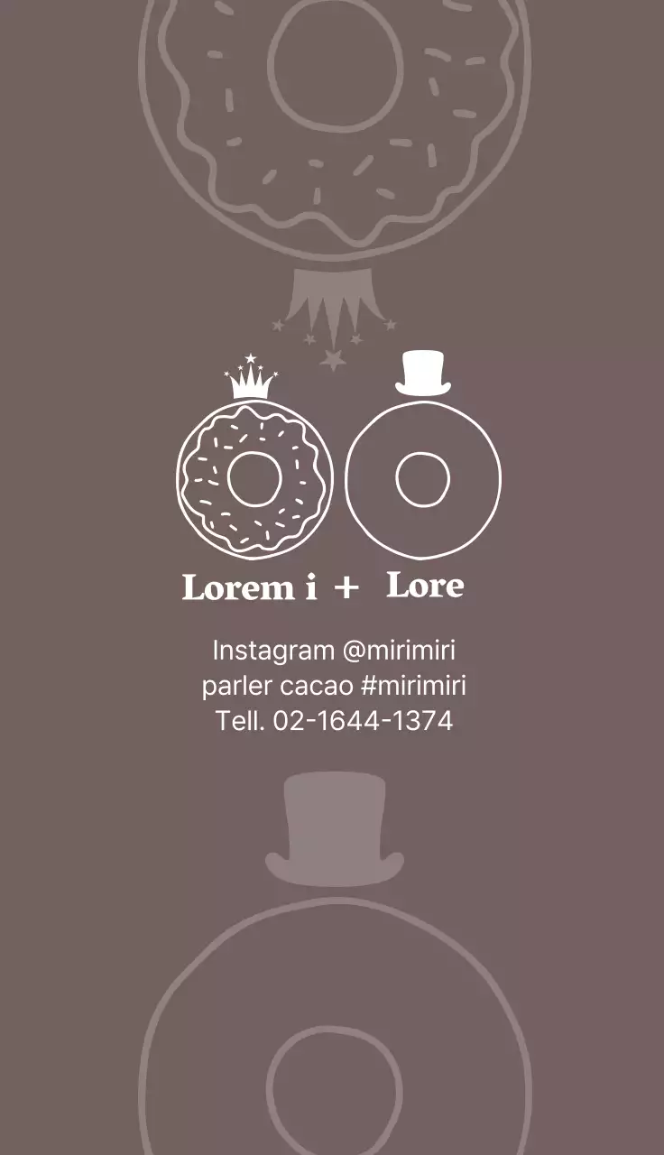 Carte de visite de boulangerie illustrée en brun et blanc