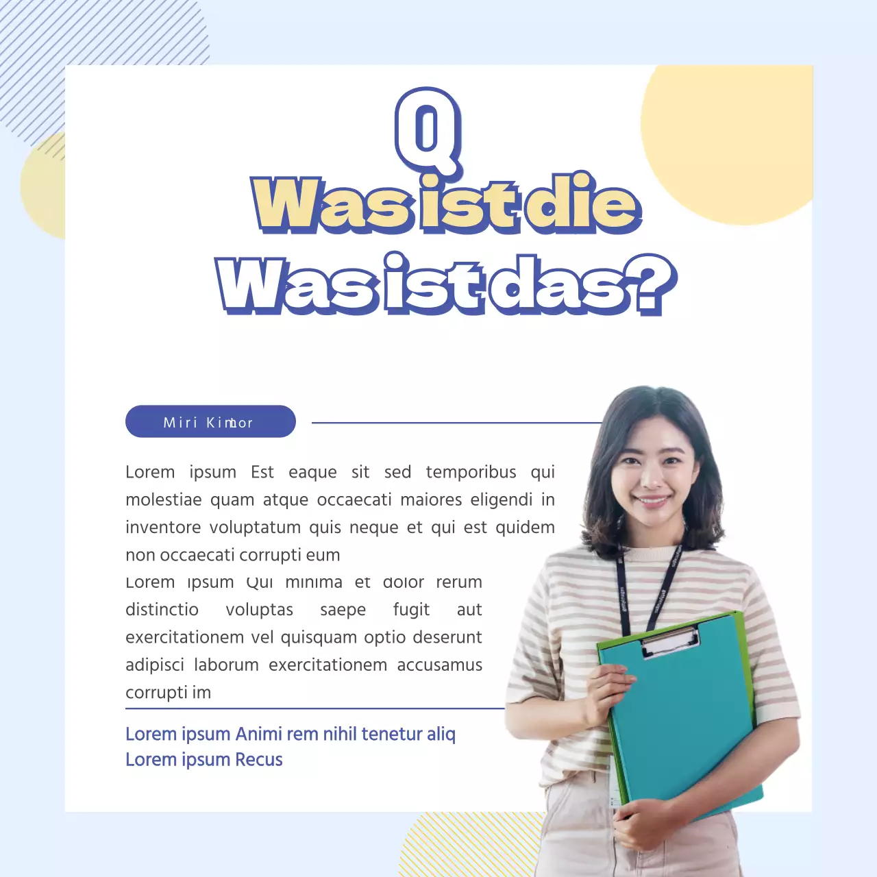 Modernes Recruiting in Hellblau und Gelb