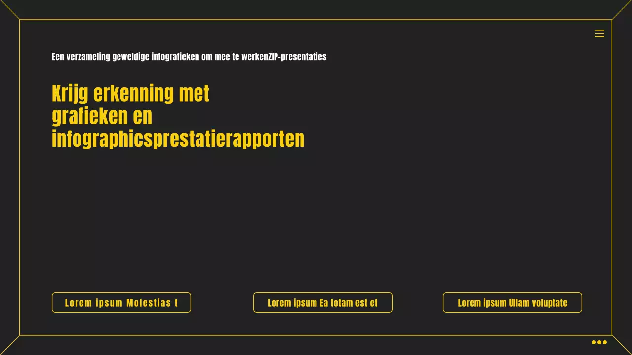 Eenvoudige zwart en gele infographic zakelijke scorekaart