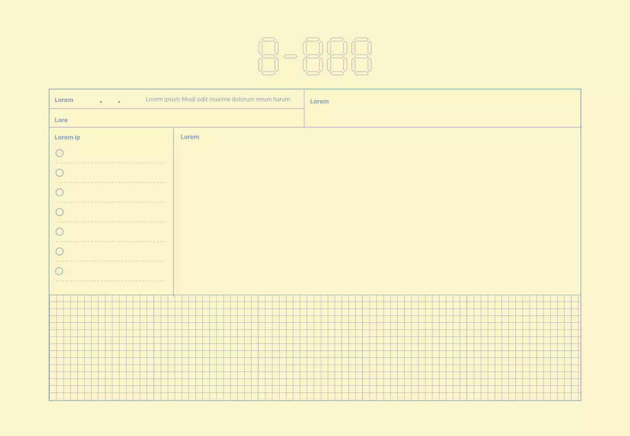 Gelbe blaue Linien Einfacher Planer