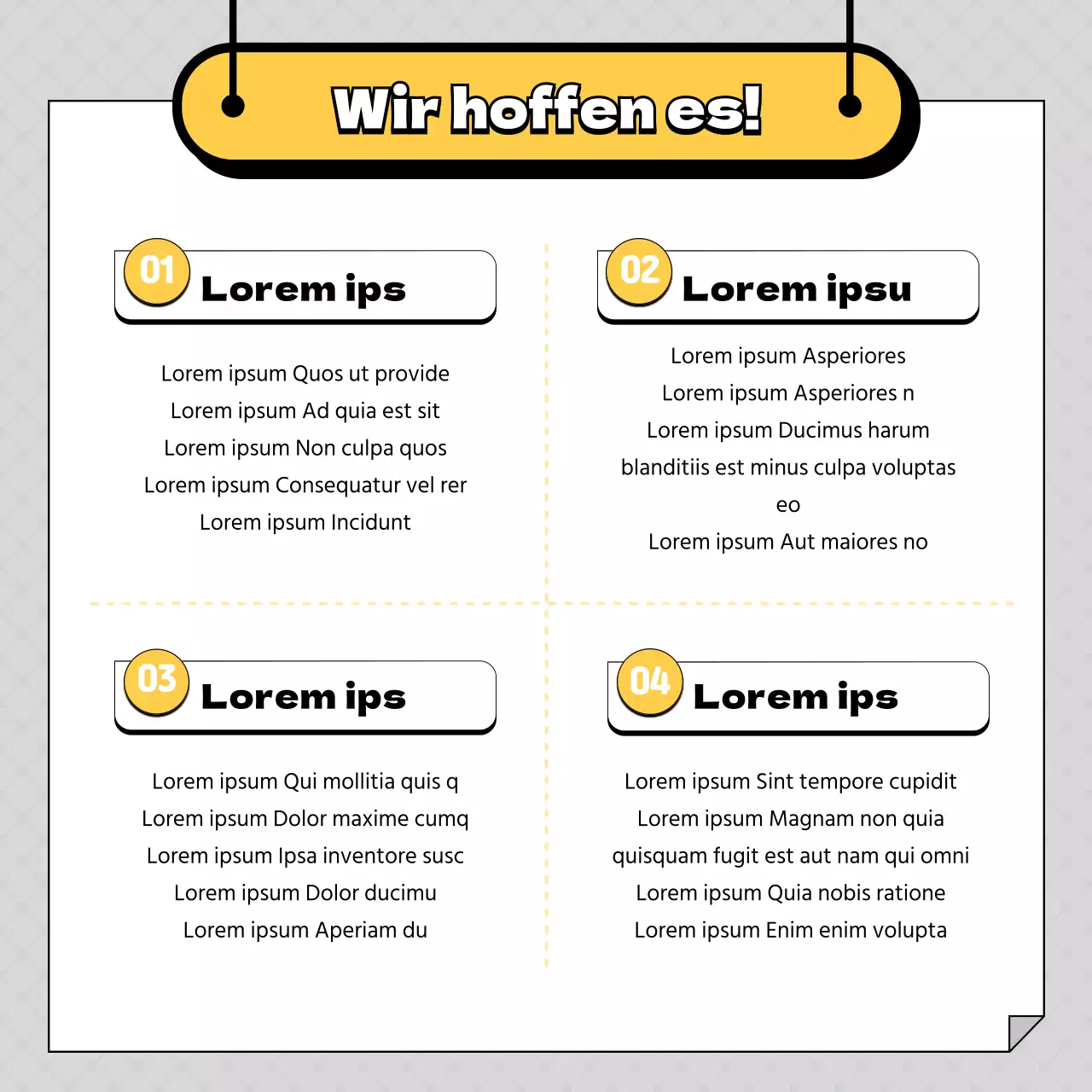 Ein einfaches gelb-graues Arbeitnehmerinterview