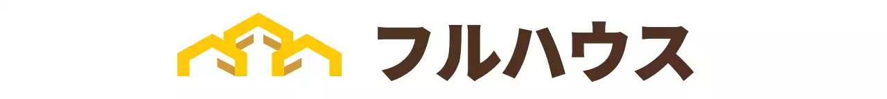 黄色と茶色のシンプルなシンボルのロゴスタイルのインテリア会社