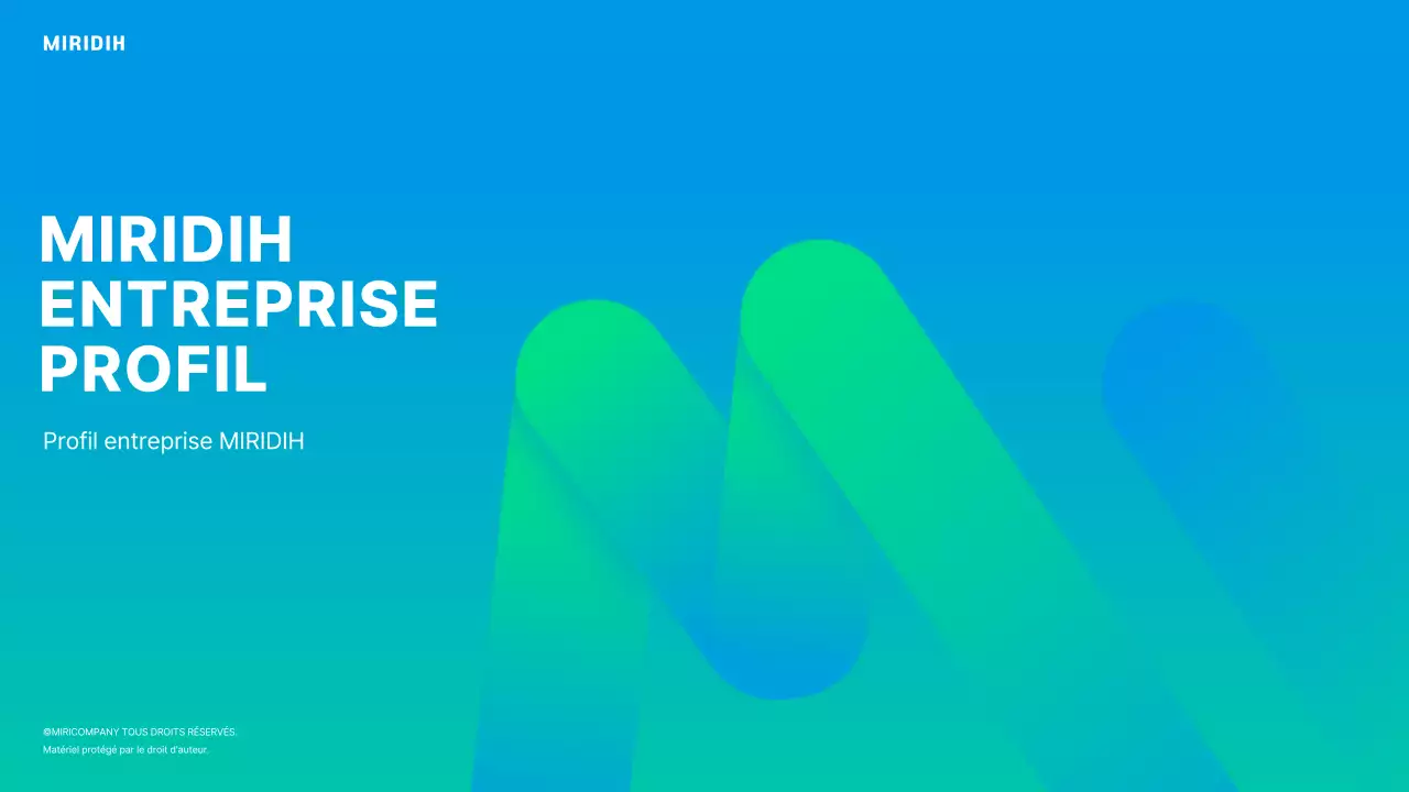 Une lettre d'entreprise moderne en bleu et chartreuse