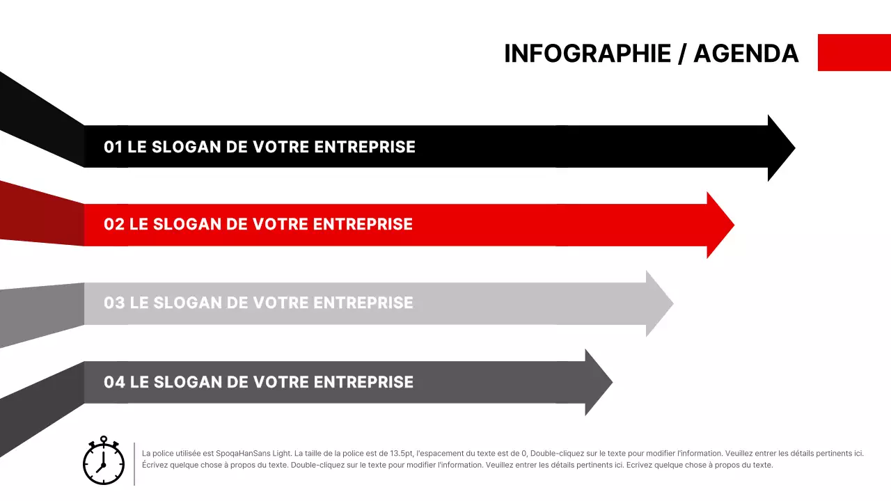Agenda simple en rouge et noir