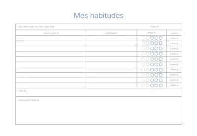 Planificateur simple à lignes bleues