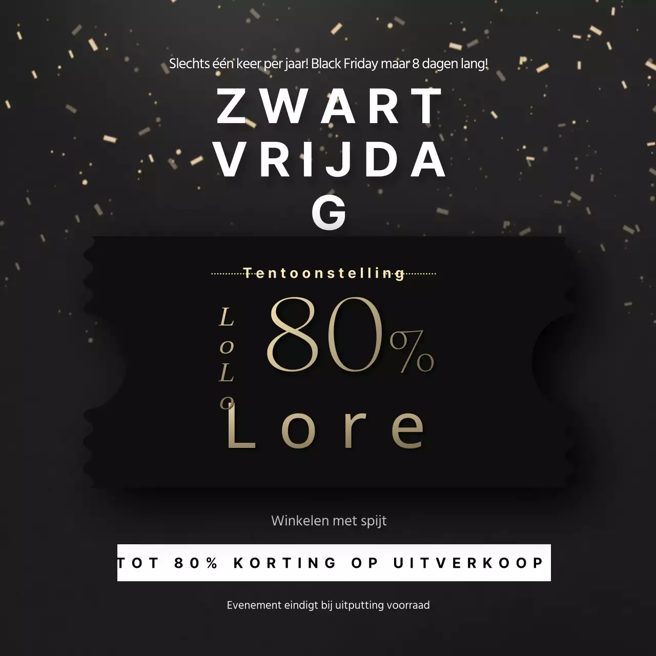 Black Friday banner in zwart en goud