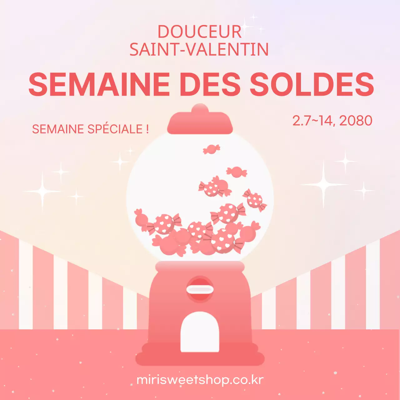 Evénement de la Journée Blanche avec un concept de machine à bonbons rose et beige