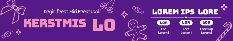 Paars Roze Illustratie Kerstfeest Promotie