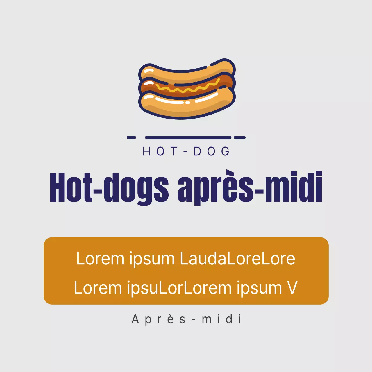 Hot-dogs dans l'après-midi